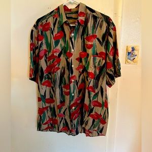Bertone Shirt, Floral Design Size 38